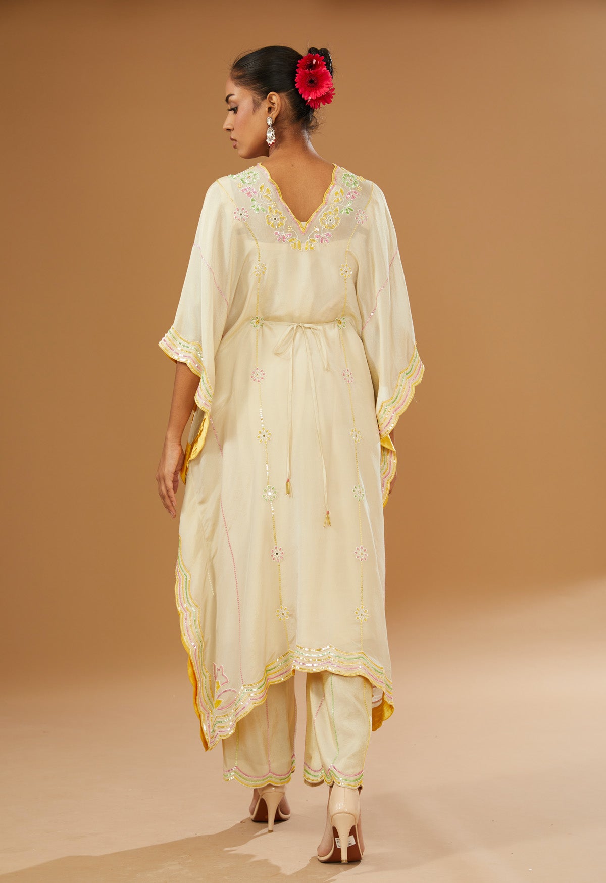 Fusion Hand Embroidered Kaftan Set