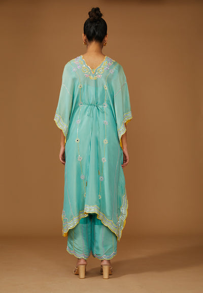 Fusion Hand Embroidered Kaftan Set