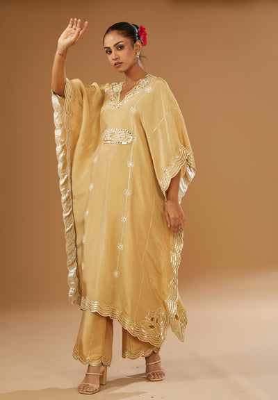 Fusion Hand Embroidered Kaftan Set