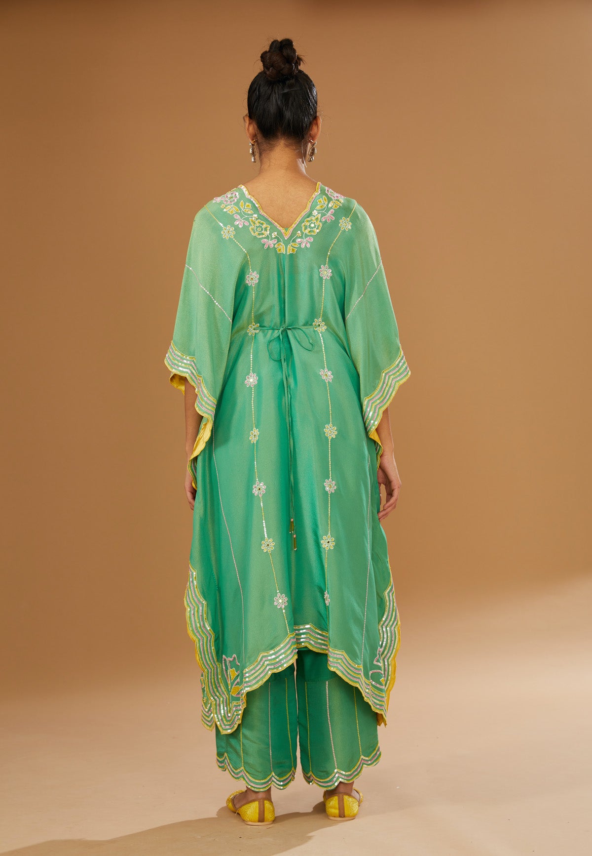 Fusion Hand Embroidered Kaftan Set