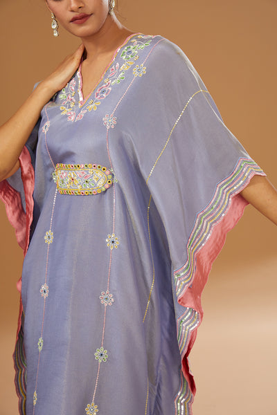 Fusion Hand Embroidered Kaftan Set