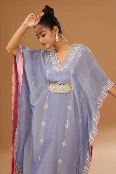 Fusion Hand Embroidered Kaftan Set