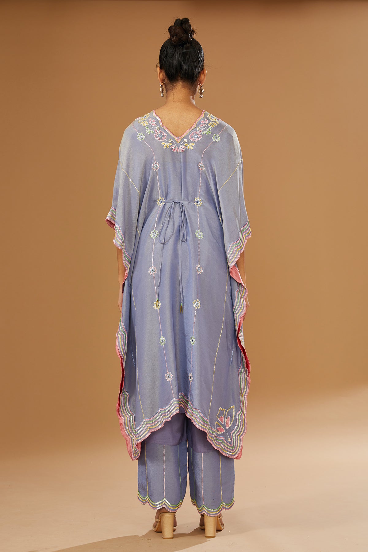 Fusion Hand Embroidered Kaftan Set