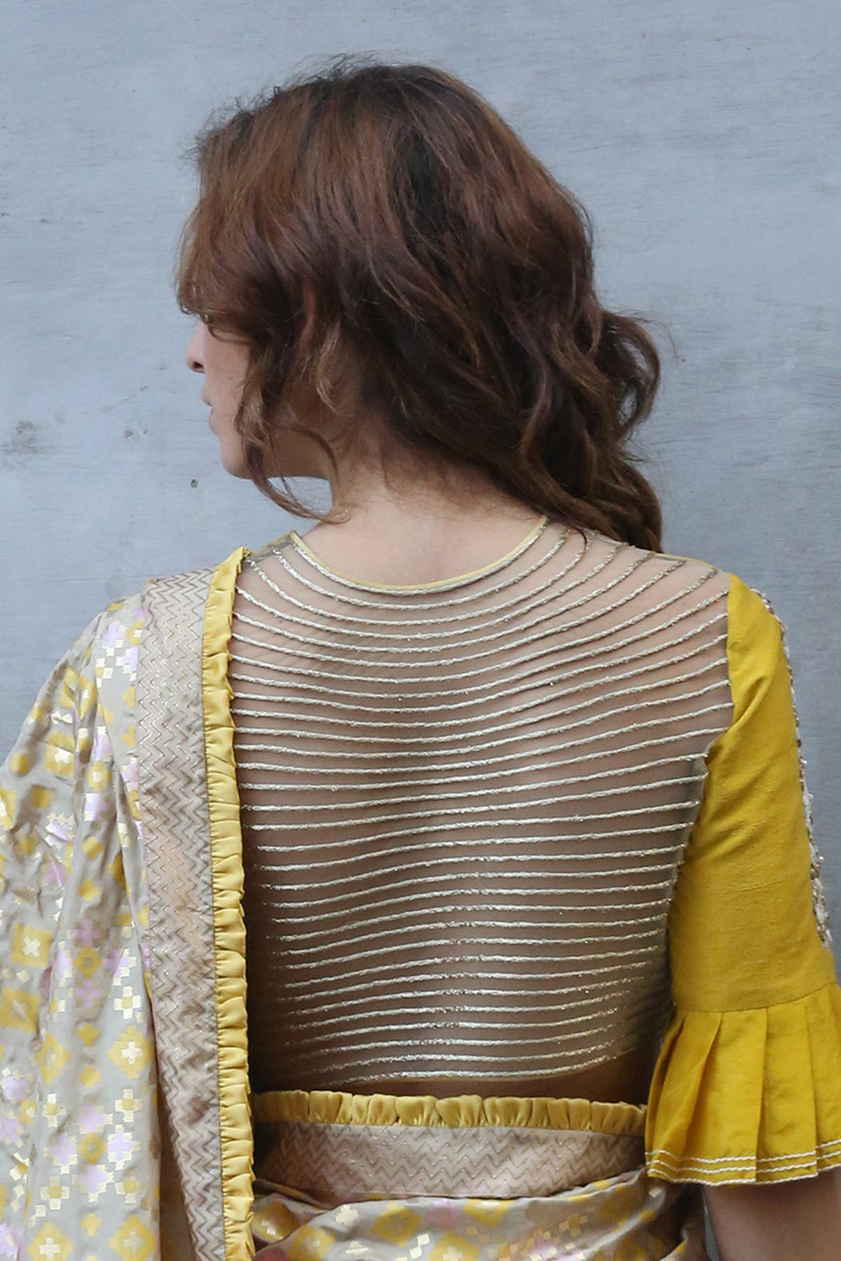 Mustard Crop Top / Blouse