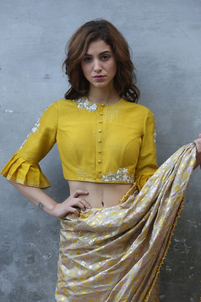 Mustard Crop Top / Blouse