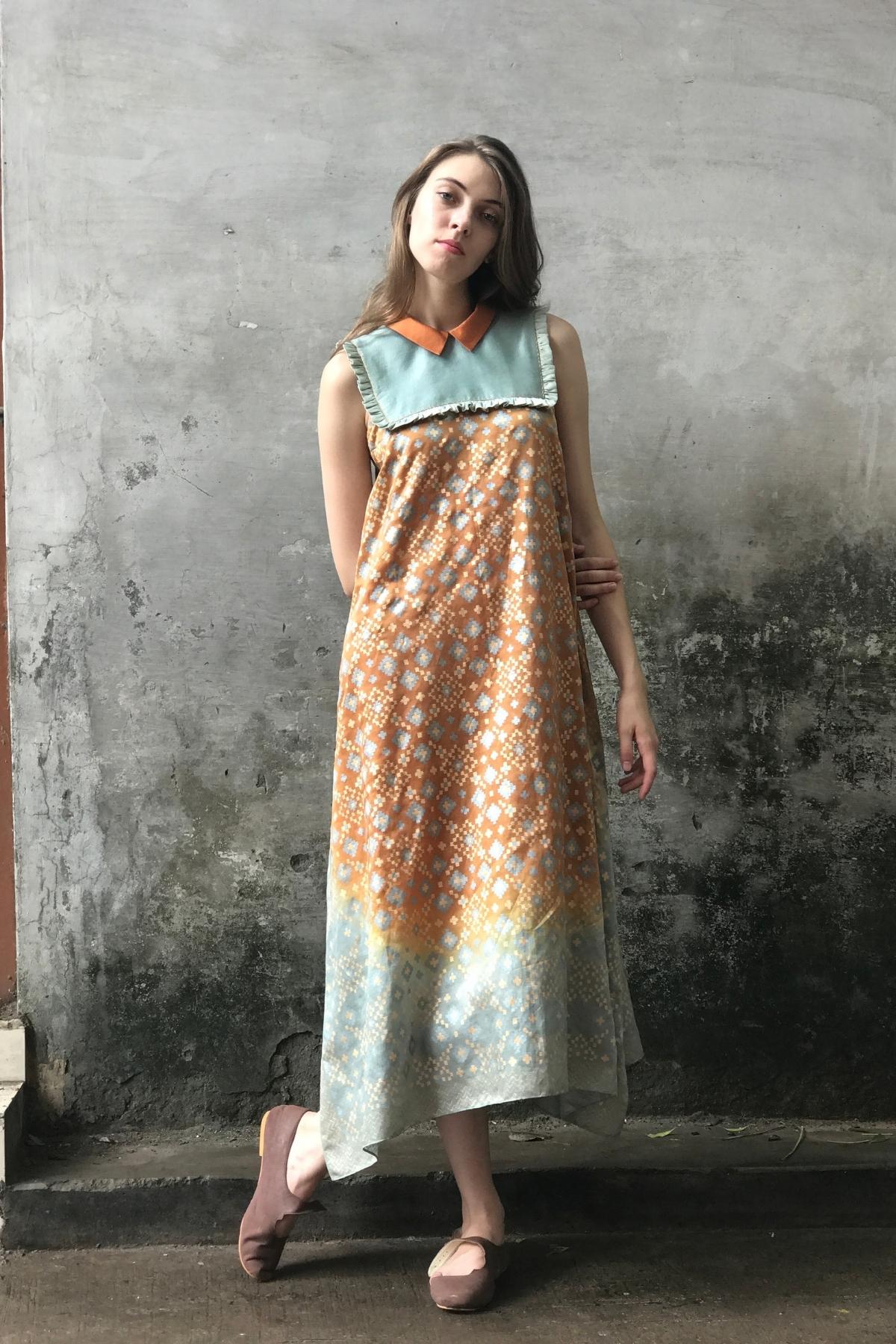 Dust Orange & Mint Kurta Dress