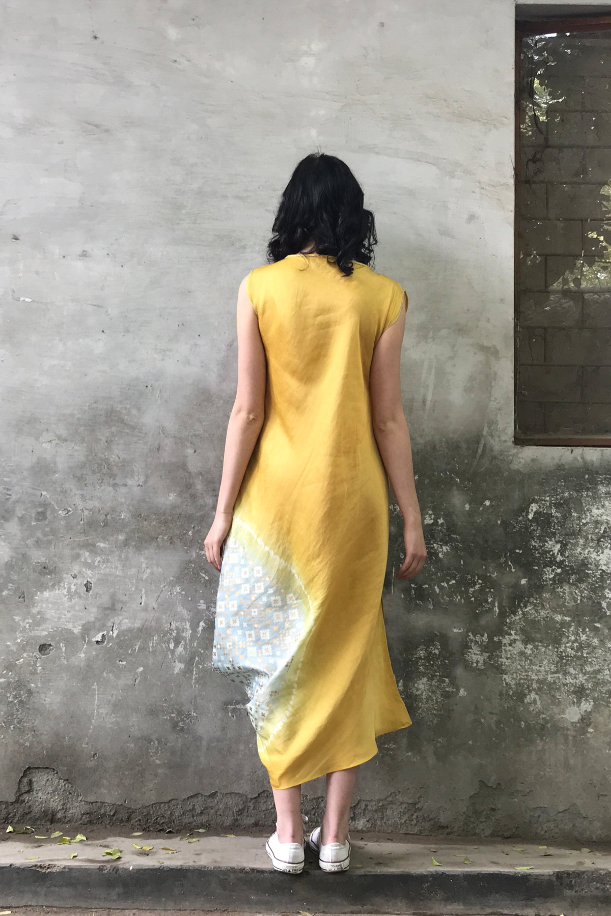 Mustard Cowl Kurta Dress