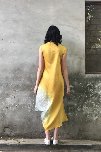 Mustard Cowl Kurta Dress